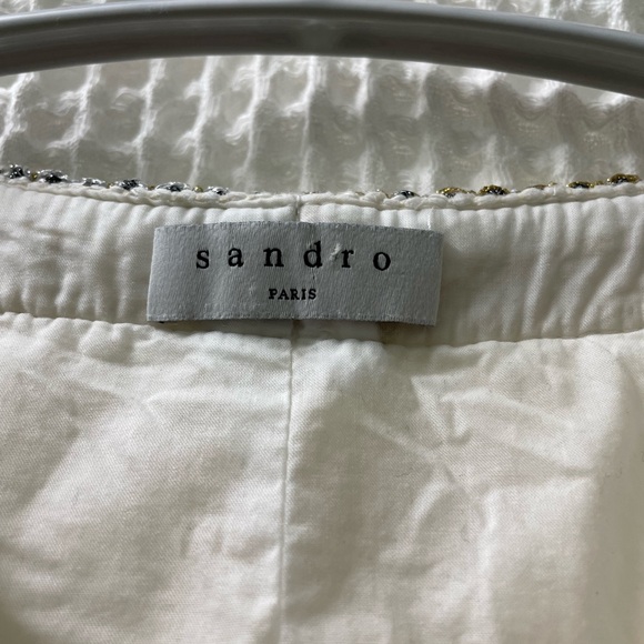 Sandro Josepha Ecru Braid Trimmed
Tweed Mini Dress - Picture 7 of 10